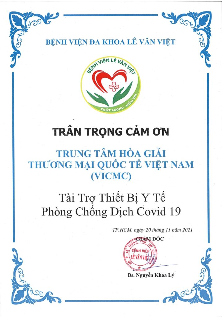 VICMC ủng hộ thiết bị y tế cho Bệnh viện Lê Văn Việt